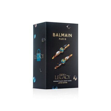BALMAIN HAIR LIMITED EDITION Locks of Legacy plaukų segtukų duetas / Midnight Black Legacy Slides Duo 2 BALMAIN HAIR LIMITED EDITION Locks of Legacy plaukų segtukų duetas / Midnight Black Legacy Slides Duo 2