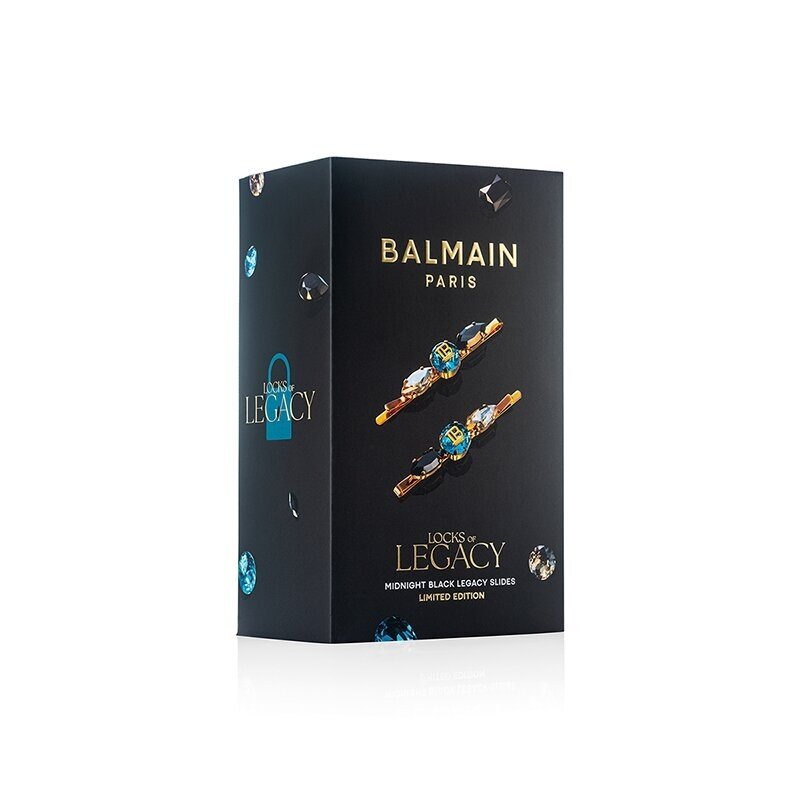 BALMAIN HAIR LIMITED EDITION Locks of Legacy plaukų segtukų duetas / Midnight Black Legacy Slides Duo 2 BALMAIN HAIR LIMITED EDITION Locks of Legacy plaukų segtukų duetas / Midnight Black Legacy Slides Duo 2