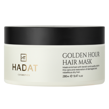 Hadat Cosmetics Golden Hour Hair Mask – intensyviai atkuriamoji kaukė, 280 ml Hadat Cosmetics Golden Hour Hair Mask – intensyviai atkuriamoji kaukė, 280 ml
