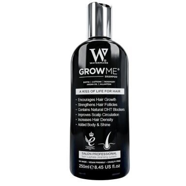 Watermans Grow Me® šampūnas plaukų slinkimo ir retėjimo priežiūrai, 250 ml