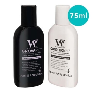 Watermans rinkinys – Grow Me® šampūnas (75 ml) + Condition Me® kondicionierius (75 ml)
