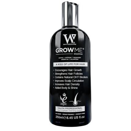 Watermans Grow Me® šampūnas plaukų slinkimo ir retėjimo priežiūrai, 250 ml Watermans Grow Me® šampūnas plaukų slinkimo ir retėjimo priežiūrai, 250 ml