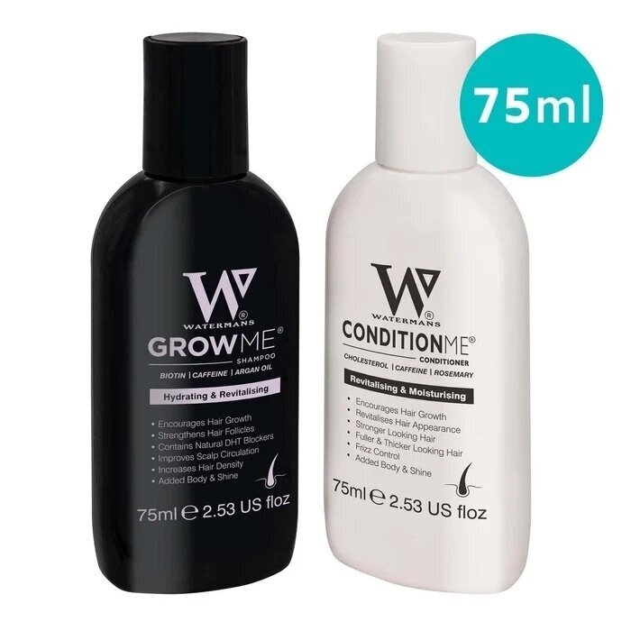 Watermans rinkinys – Grow Me® šampūnas (75 ml) + Condition Me® kondicionierius (75 ml)